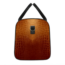 Load image into Gallery viewer, Crocodile Print Small Duffel Bag