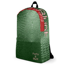Load image into Gallery viewer, Green Crocodile Print Backpack