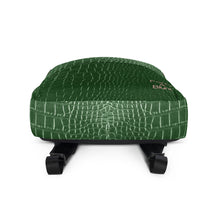 Load image into Gallery viewer, Green Crocodile Print Backpack