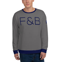 Load image into Gallery viewer, Gray Blue Trim Sweatshirt