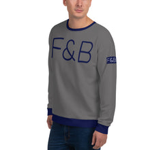Load image into Gallery viewer, Gray Blue Trim Sweatshirt