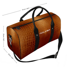 Load image into Gallery viewer, Crocodile Print Small Duffel Bag