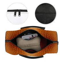 Load image into Gallery viewer, Crocodile Print Small Duffel Bag