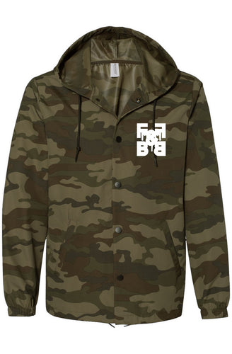F&B Drip Forest Camo Water-Resistant Windbreaker