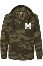 Load image into Gallery viewer, F&amp;B Drip Forest Camo Water-Resistant Windbreaker
