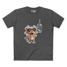 Load image into Gallery viewer, Cool Leopard Mic Tee, Music Lover Shirt, Graphic Tee, Unisex Casual T-Shirt, Hip Hop Style Apparel, Gift for Musicians
