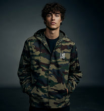 Load image into Gallery viewer, F&amp;B Drip Forest Camo Water-Resistant Windbreaker

