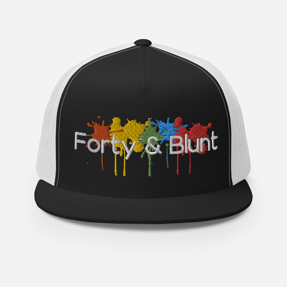 Splatter Paint Trucker Cap Hat