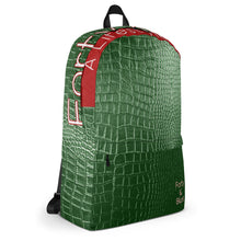 Load image into Gallery viewer, Green Crocodile Print Backpack
