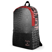 Load image into Gallery viewer, Black Crocodile Print Backpack
