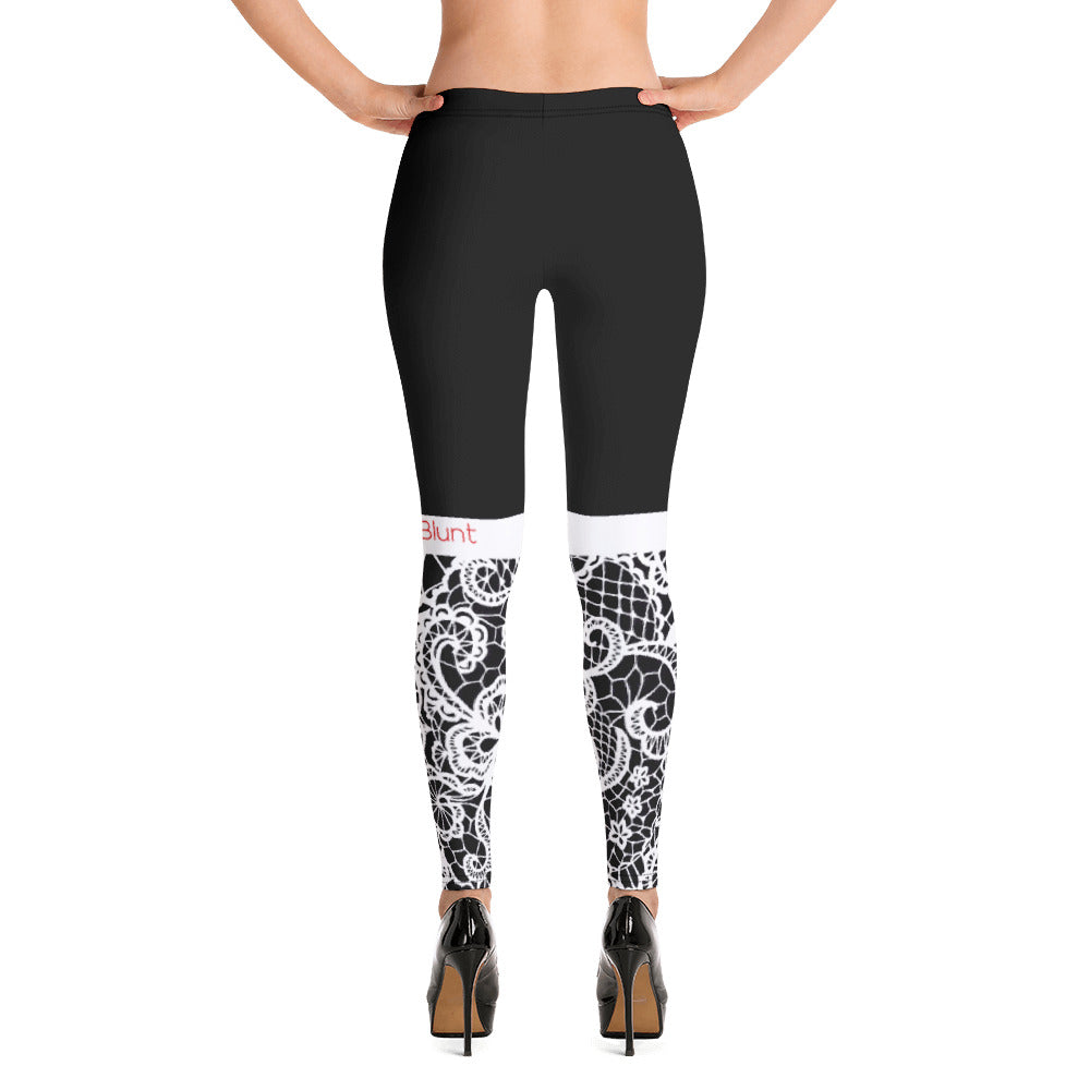 Black Lace Print Leggings