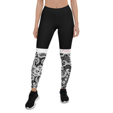 Load image into Gallery viewer, Black Lace Print Leggings
