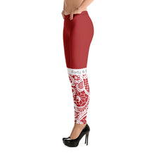 Load image into Gallery viewer, Red Lace Print Leggings
