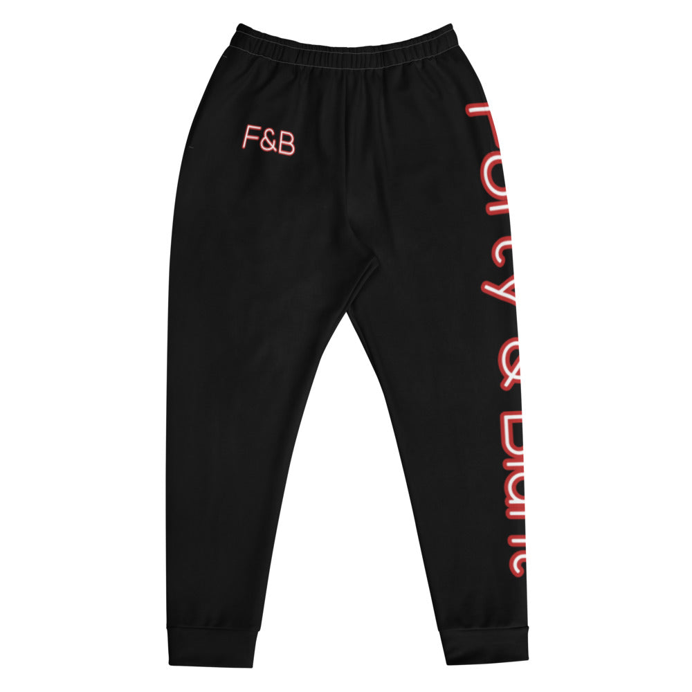 Red on Black Joggers