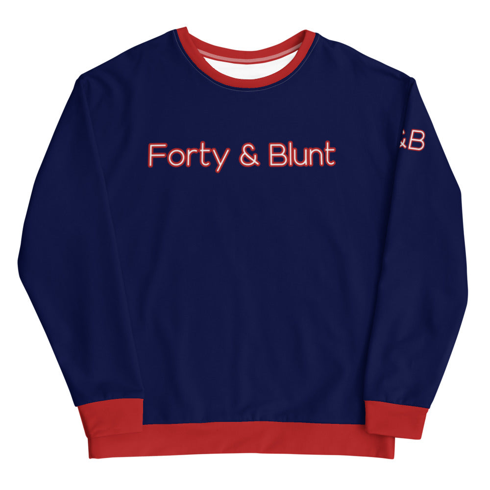 Blue and Red Trim Sweatshirt