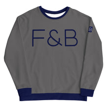Load image into Gallery viewer, Gray Blue Trim Sweatshirt
