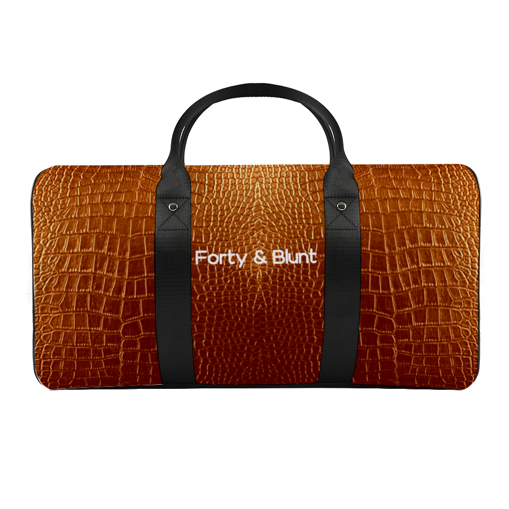 Crocodile Print Small Duffel Bag