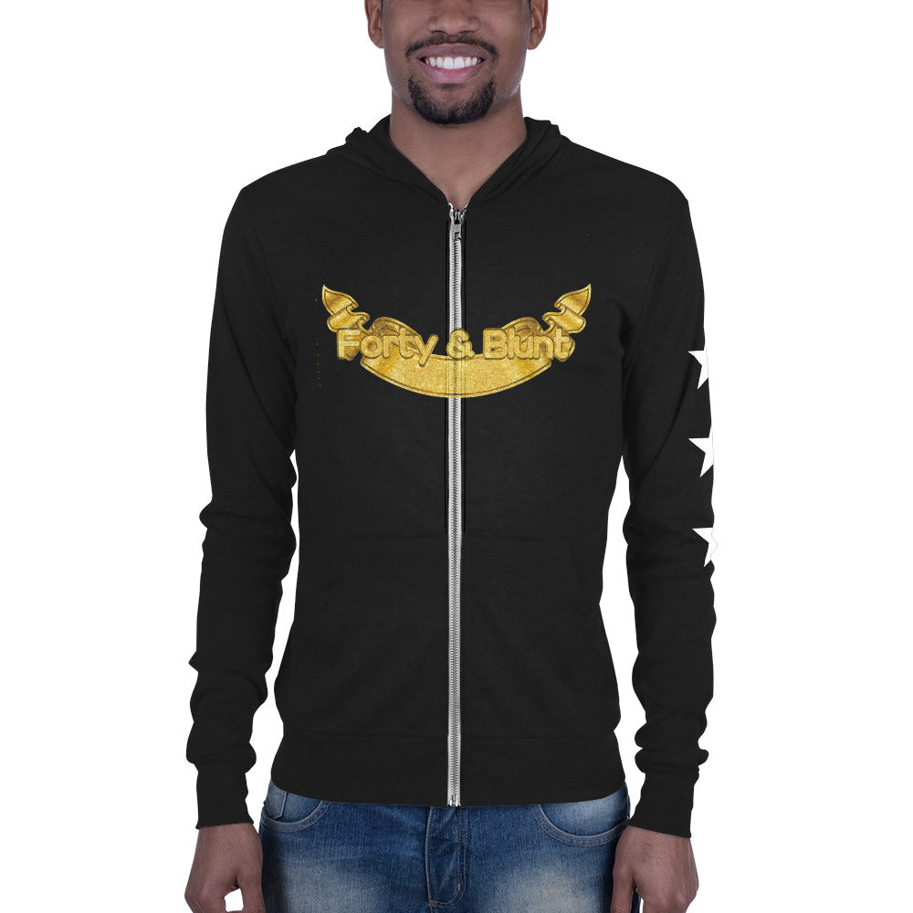 F&B Gold Zip Hoodie